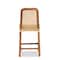 Baxton Studio Caspia MidCentury Modern Walnut Brown Mahogany Wood and Natural Rattan Counter Stool 212-12812-ZORO - alternate 5